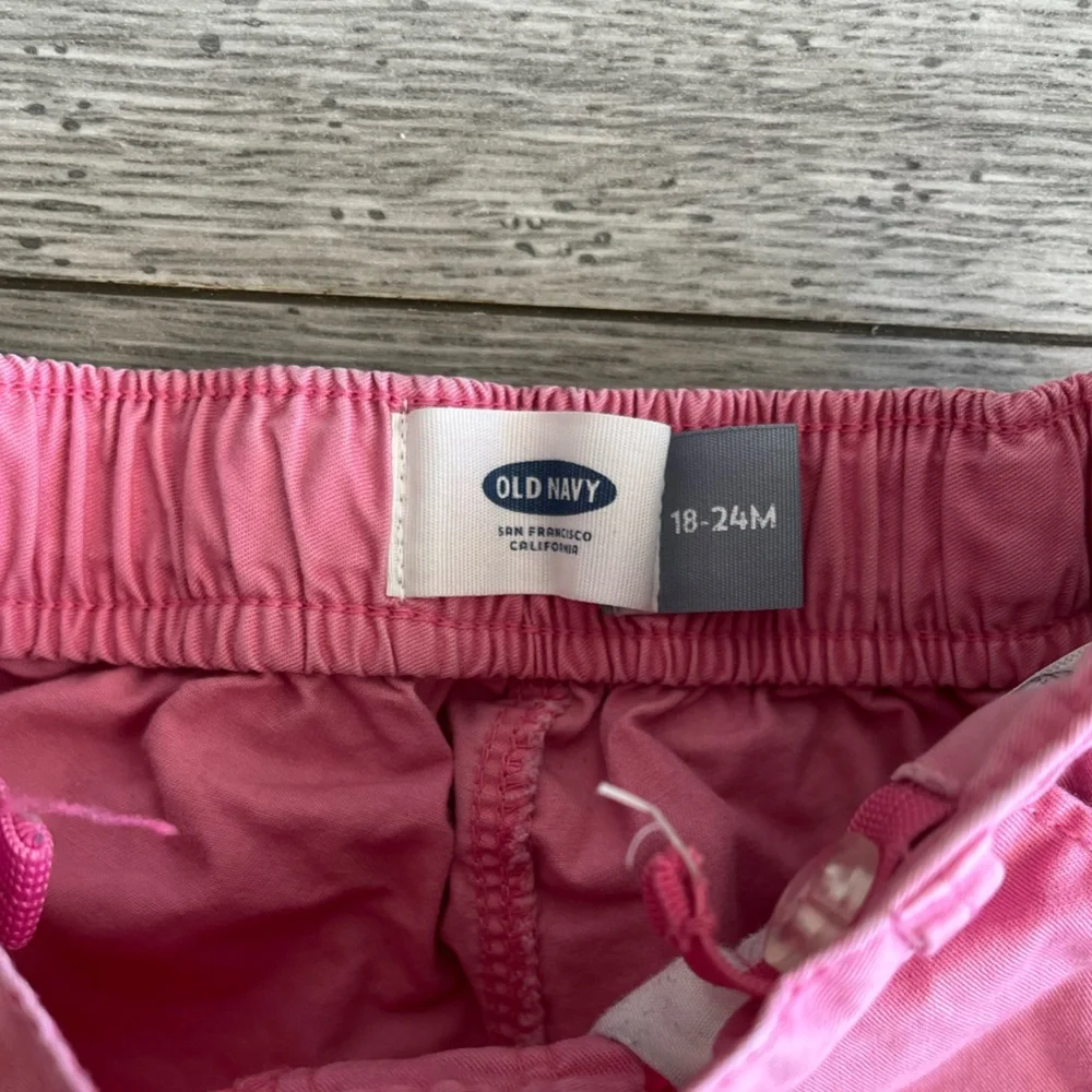 Old Navy Baby Toddler Girl Legally Pink Shorts 18-24 Months Elastic Waist 494618